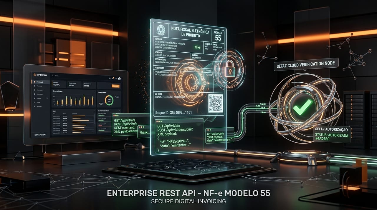 API para Emissão de NF-e (Modelo 55): Como Emitir Nota Fiscal de Produto em Segundos via REST