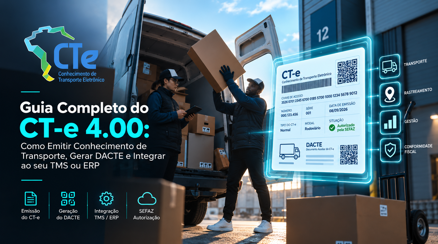 Guia Completo do CT-e 4.00: Como Emitir Conhecimento de Transporte, Gerar DACTE, CC-e, Inutilização e Integrar via API